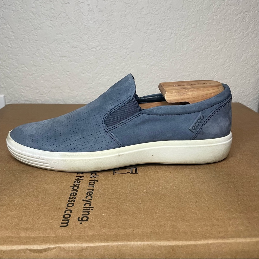 Ecco | Soft 7 Casual Slip On loafer - Blue Suede ; Womens 10